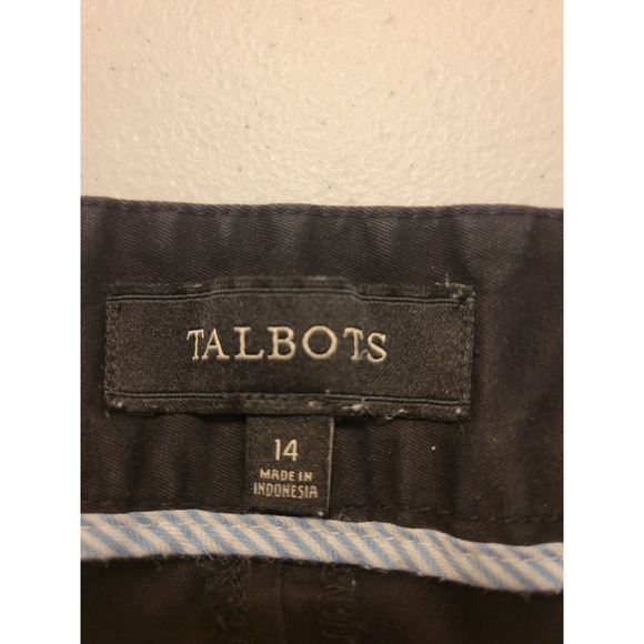 Talbots Signature Black Mid Rise Career Casual Cropped Pants Women's Size 14 - Picture 2 of 10